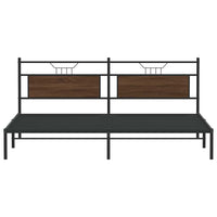 Giroletto senza Materasso-Struttura Letto Rovere Marrone 200x200 cm Truciolato 863319