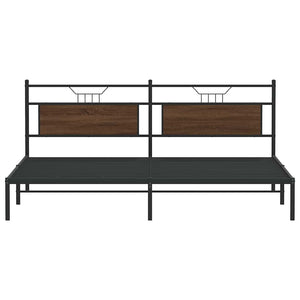 Giroletto senza Materasso-Struttura Letto Rovere Marrone 200x200 cm Truciolato 863319