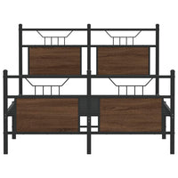 Giroletto senza Materasso-Struttura Letto Rovere Marrone 120x190 cm Truciolato 139600