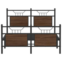 Giroletto senza Materasso-Struttura Letto Rovere Marrone 120x200 cm Truciolato 643215