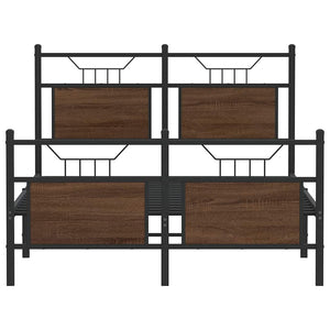 Giroletto senza Materasso-Struttura Letto Rovere Marrone 120x200 cm Truciolato 643215