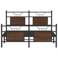 Giroletto senza Materasso-Struttura Letto Rovere Marrone 140x190 cm Truciolato 135218