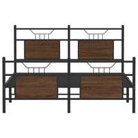 vidaXL Giroletto senza Materasso Rovere Marrone 150x200 cm Truciolato