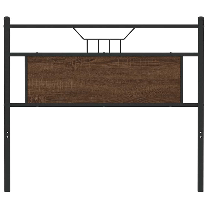 Testiera Rovere Marrone 100 cm in Legno Multistrato e Acciaio 4106870