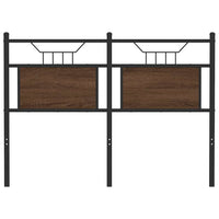 Testiera Rovere Marrone 120 cm in Legno Multistrato e Acciaio 4106872