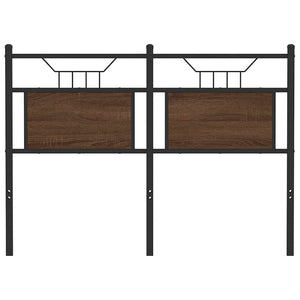 Testiera Rovere Marrone 120 cm in Legno Multistrato e Acciaio 4106872