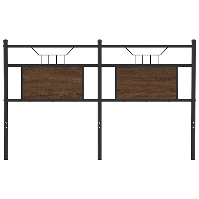 Testiera Rovere Marrone 137 cm in Legno Multistrato e Acciaio 4106873