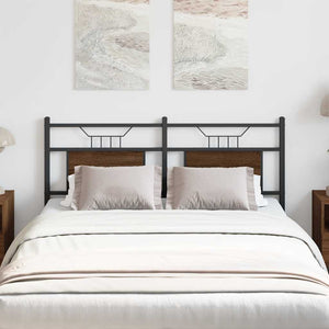 Testiera Rovere Marrone 137 cm in Legno Multistrato e Acciaio 4106873