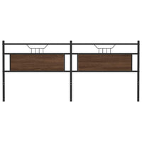 Testiera Rovere Marrone 193 cm in Legno Multistrato e Acciaio 4106878