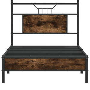 Giroletto senza Materasso-Struttura Letto Rovere Fumo 75x190 cm in Truciolato 374707