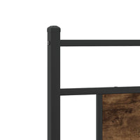 Giroletto senza Materasso-Struttura Letto Rovere Fumo 80x200 cm in Truciolato 537013