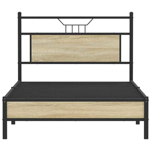 Giroletto senza Materasso-Struttura Letto Rovere Sonoma 100x190cm in Truciolato 720496