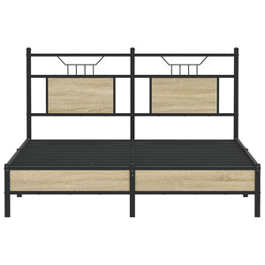 vidaXL Giroletto senza Materasso Rovere Sonoma 140x190cm in Truciolato