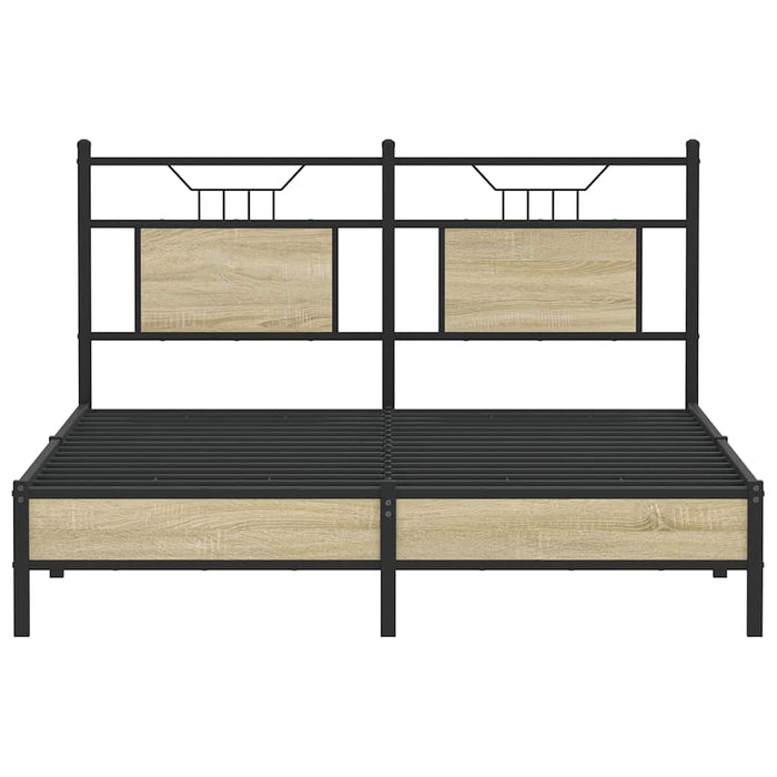 Giroletto senza Materasso-Struttura Letto Rovere Sonoma 140x200cm in Truciolato 247146