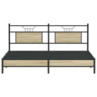 Giroletto senza Materasso-Struttura Letto Rovere Sonoma 160x200cm in Truciolato 248036