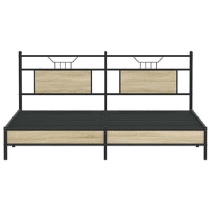 Giroletto senza Materasso-Struttura Letto Rovere Sonoma 160x200cm in Truciolato 248036