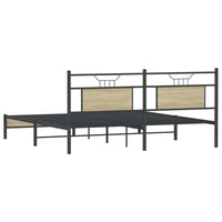 vidaXL Giroletto senza Materasso Rovere Sonoma 160x200cm in Truciolato