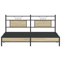 Giroletto senza Materasso-Struttura Letto Rovere Sonoma 183x203cm in Truciolato 420416