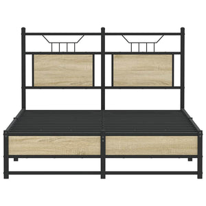 Giroletto senza Materasso-Struttura Letto Rovere Sonoma 120x190cm in Truciolato 396601