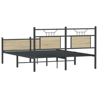 Giroletto senza Materasso-Struttura Letto Rovere Sonoma 137x190cm in Truciolato 218654