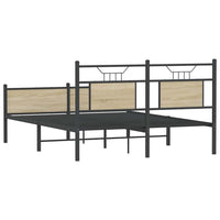 Giroletto senza Materasso-Struttura Letto Rovere Sonoma 140x190cm in Truciolato 918119