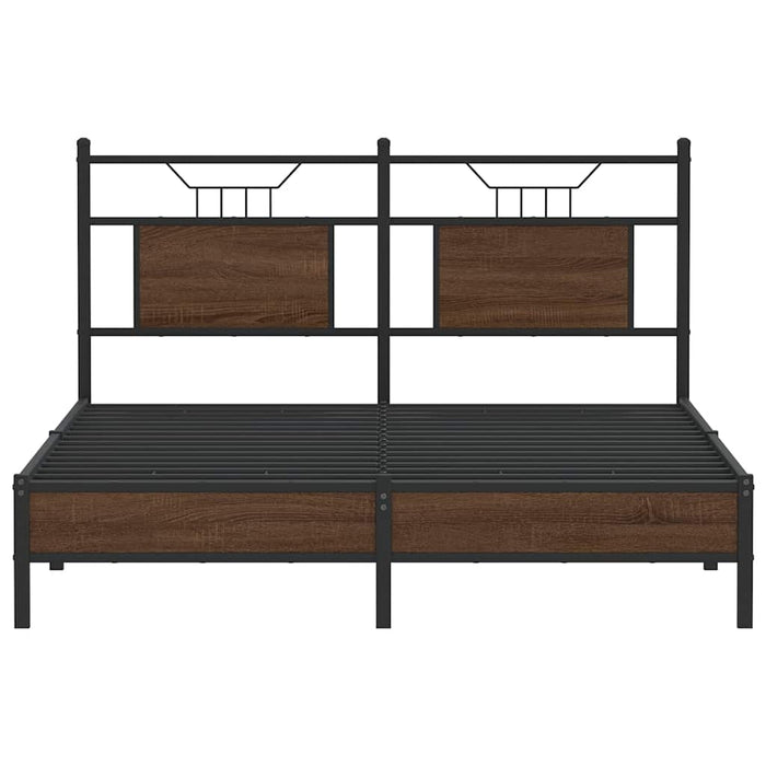 Giroletto senza Materasso-Struttura Letto Rovere Marrone 140x200 cm Truciolato 446972