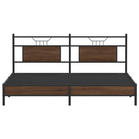 Giroletto senza Materasso-Struttura Letto Rovere Marrone 160x200 cm Truciolato 532150