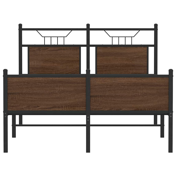 Giroletto senza Materasso-Struttura Letto Rovere Marrone 120x190 cm Truciolato 378186