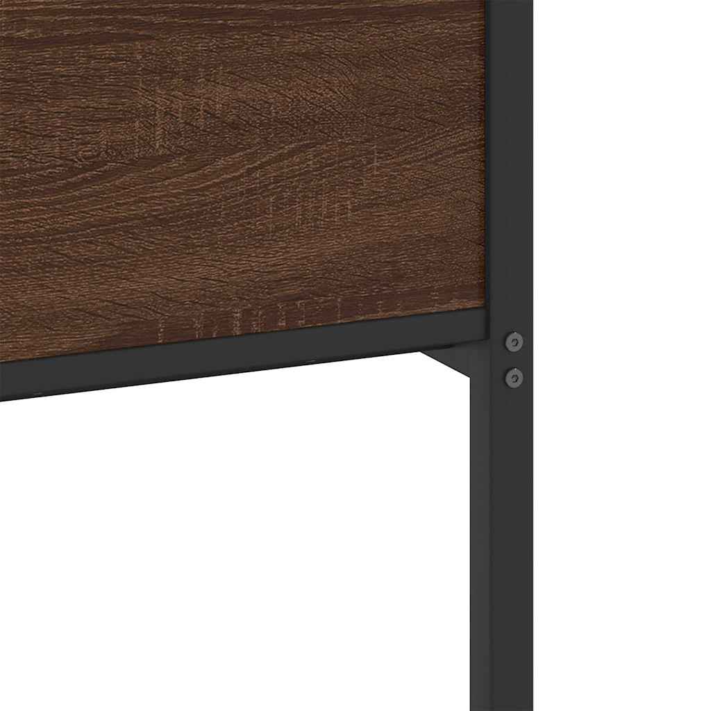 vidaXL Giroletto senza Materasso Rovere Marrone 120x190 cm Truciolato