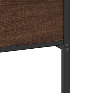 vidaXL Giroletto senza Materasso Rovere Marrone 120x190 cm Truciolato