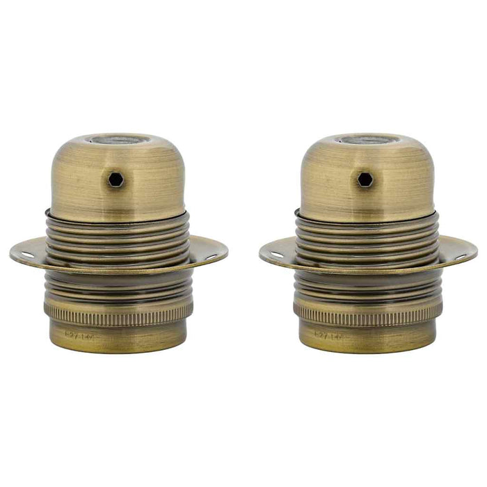 Portalampade 2 pz Bronzo E27