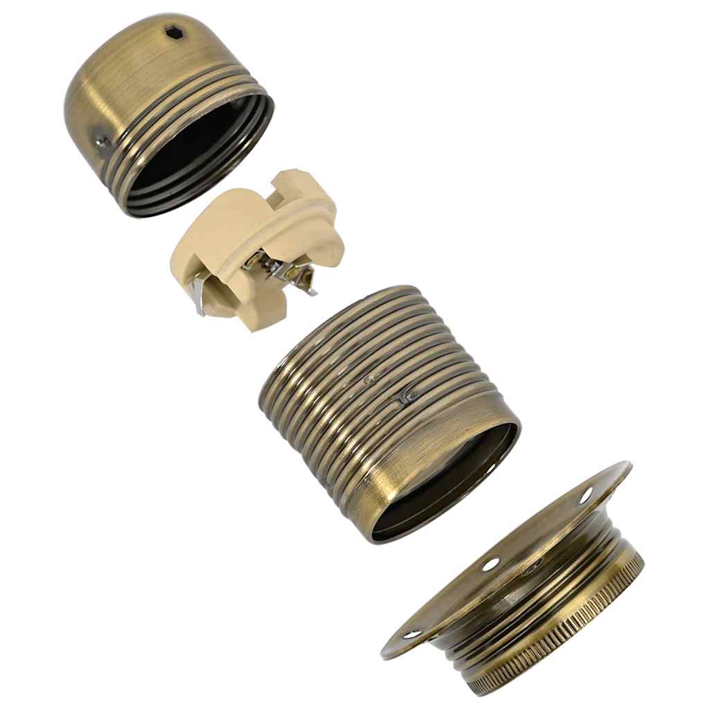 Portalampade 2 pz Bronzo E27