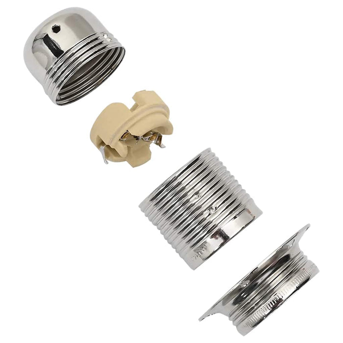 Portalampade 2 pz Nichel Satinato E27 4106522