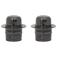 Portalampade 2 pz Nero Lucido E27 4106523