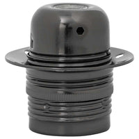 Portalampade 2 pz Nero Lucido E27 4106523