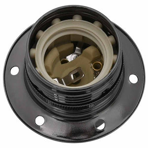 Portalampade 2 pz Nero Lucido E27 4106523