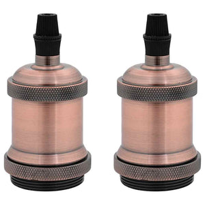 Portalampade 2 pz Rosso Bronzo E27 4106524