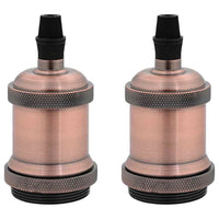 vidaXL Portalampade 2 pz Rosso Bronzo E27