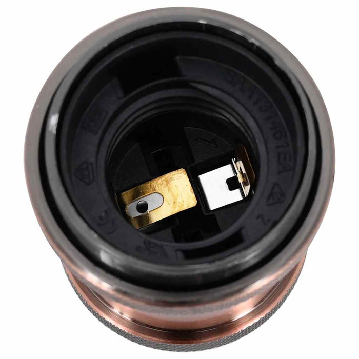 Portalampade 2 pz Rosso Bronzo E27 4106524