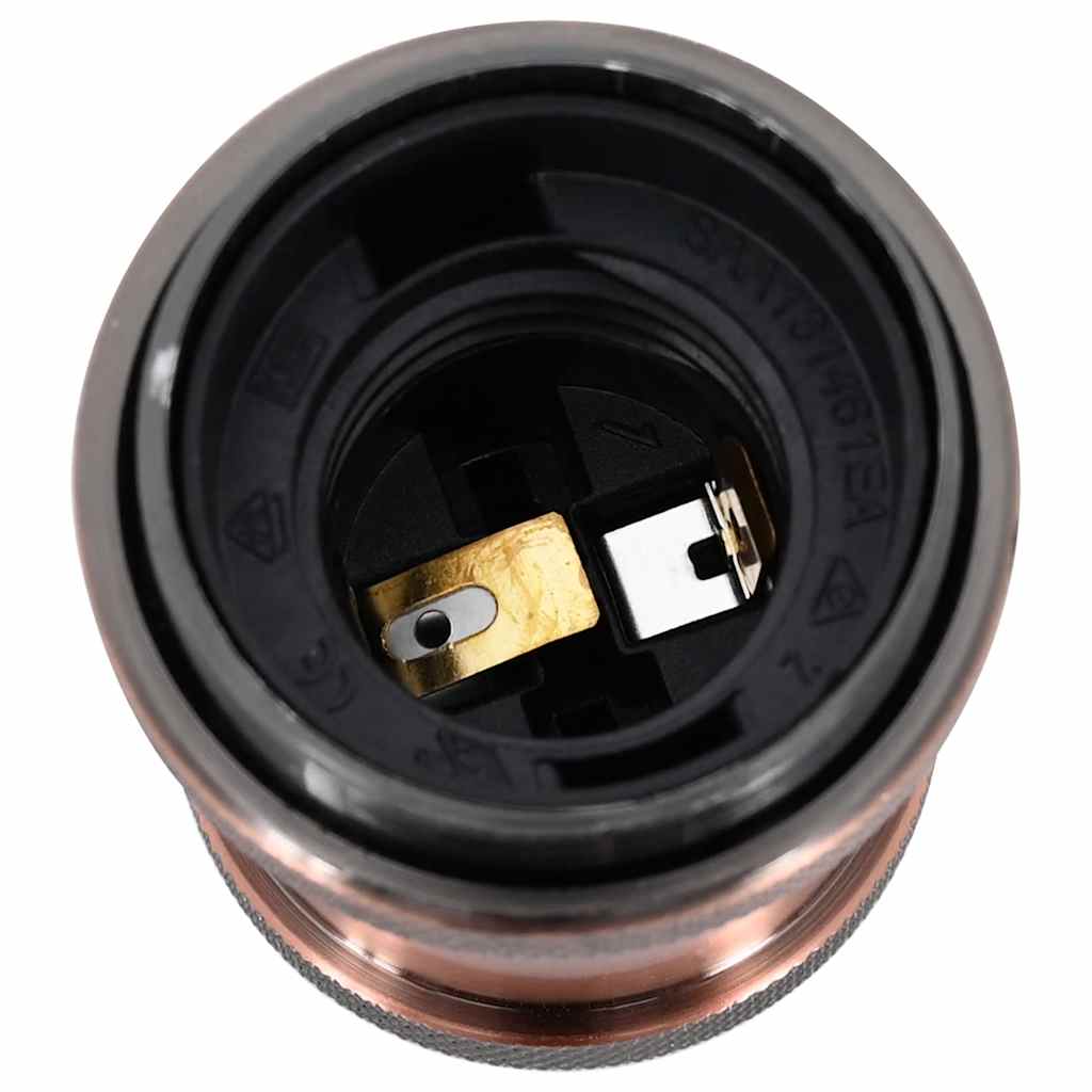 vidaXL Portalampade 2 pz Rosso Bronzo E27