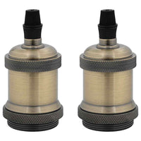 vidaXL Portalampade 2 pz Bronzo E27