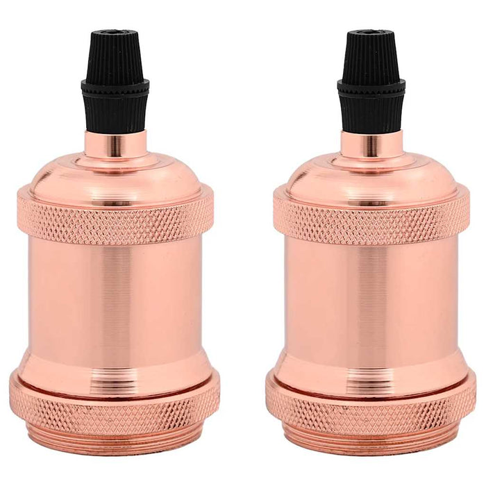 Portalampada 2 pz Oro Rosa E27 4106526