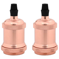 vidaXL Portalampada 2 pz Oro Rosa E27