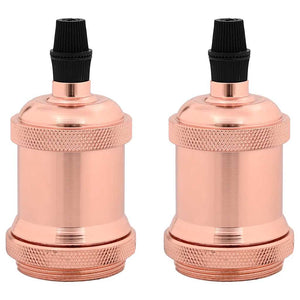 vidaXL Portalampada 2 pz Oro Rosa E27