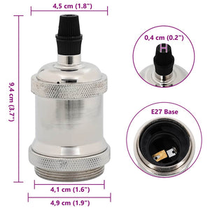 Portalampade 2 pz Nichel Satinato E27 4106527