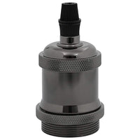 Portalampade 2 pz Nero Lucido E27 4106528