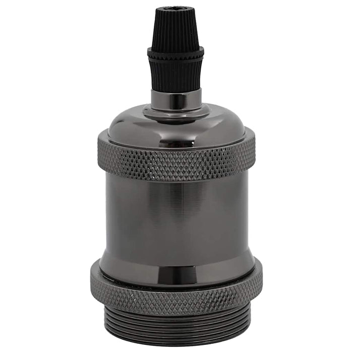 Portalampade 2 pz Nero Lucido E27 4106528