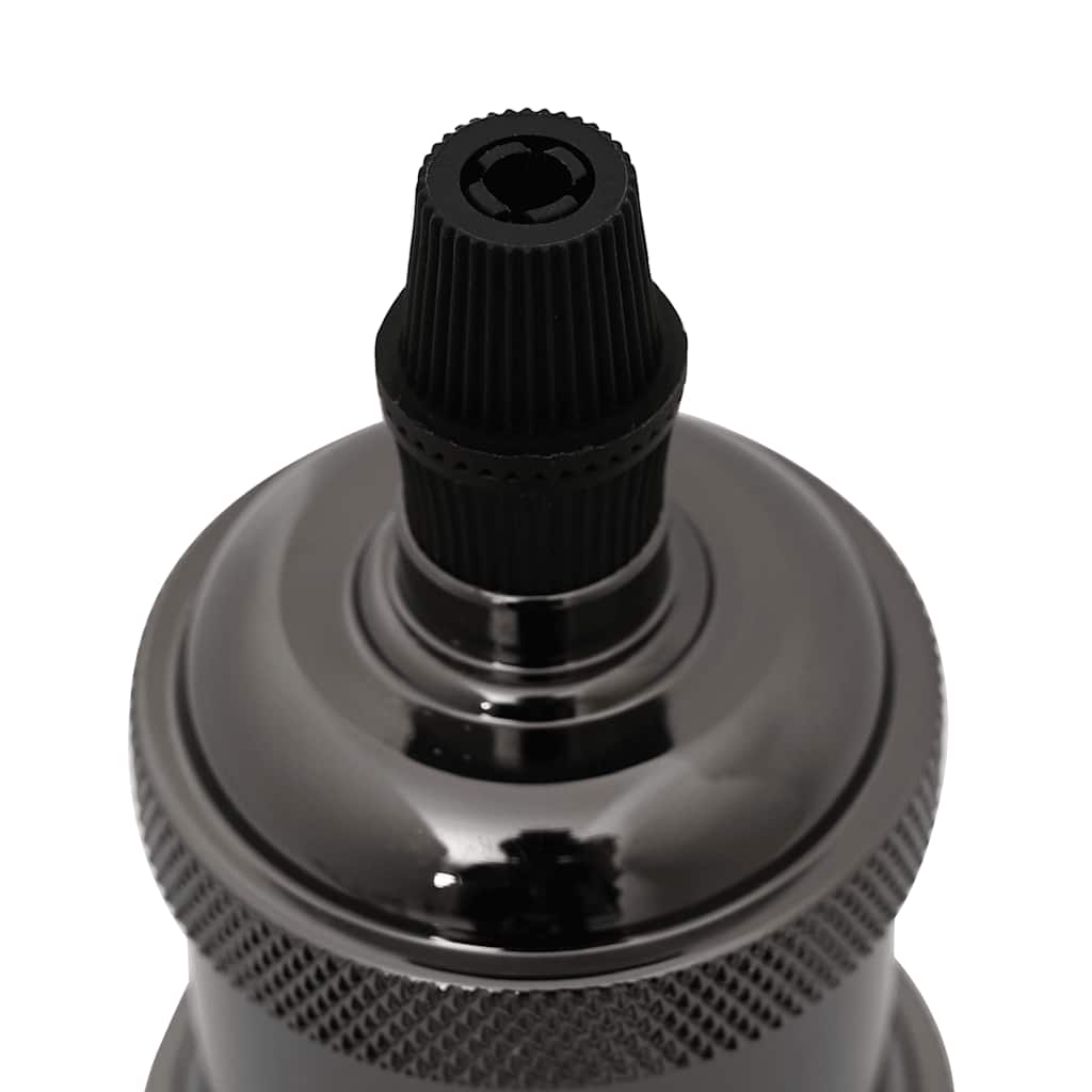 Portalampade 2 pz Nero Lucido E27 4106528