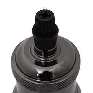 Portalampade 2 pz Nero Lucido E27 4106528