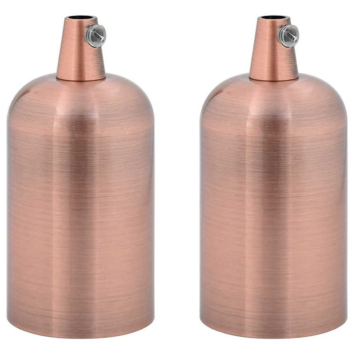Portalampade 2 pz Rosso Bronzo E27 4106529